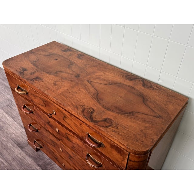 Vintage Italian Chest of Drawers in Burl Wood, 1930s For Sale - Image 6 of 17