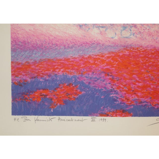 Claude manoukian (1936-) the eiffel tower, 1999 color lithograph hand signed and dedicated in pencil justified hc iii 99...