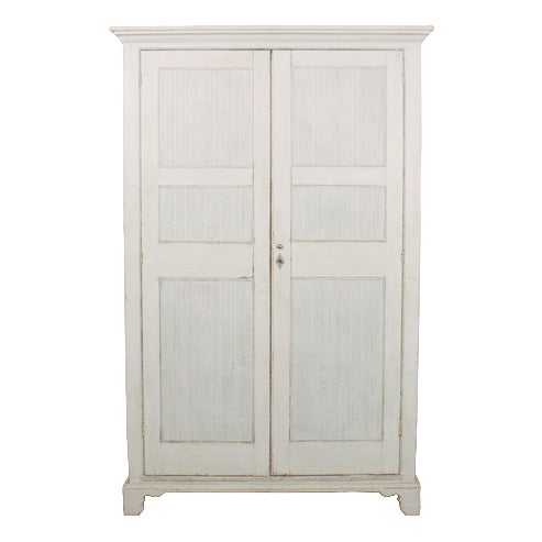 French Painted Linen Cupboard For Sale