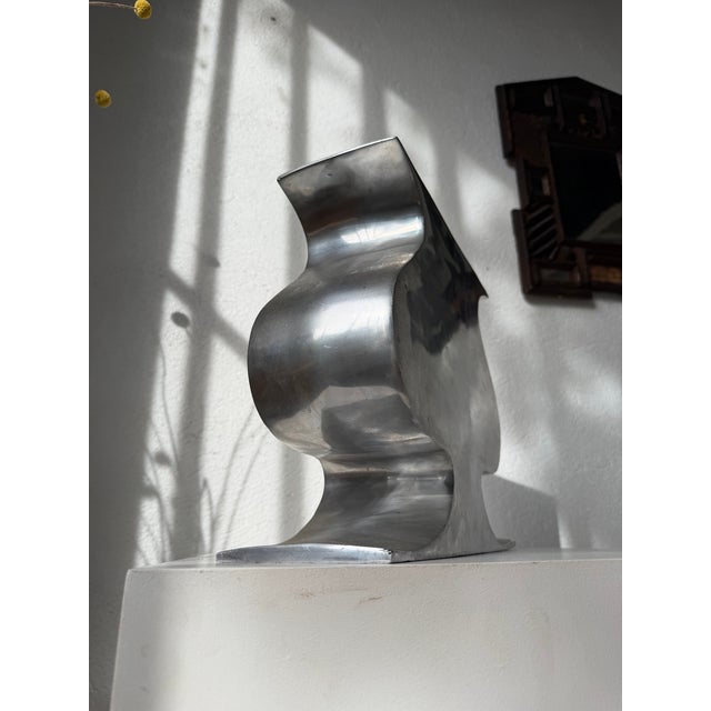 Vintage Cast Aluminum Vase, 1970s For Sale - Image 18 of 18