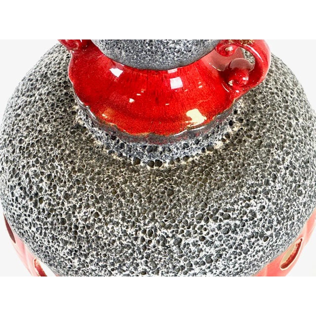 1960s Vintage Ceramic Fat Lava Pendant Lamp, 1960s For Sale - Image 5 of 9