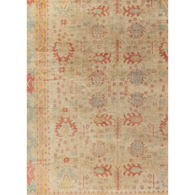 Tan Classic Style Oushak Rug 13'6 X 16'9 For Sale - Image 8 of 8