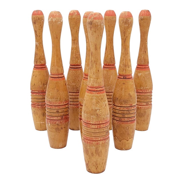Set of Wooden Bowling Pins, u.s.a. Circa 1920 Chairish