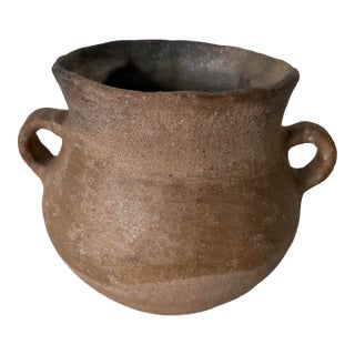 Vintage Primitive Organic Style Art Pottery Vase, Unsigned For Sale