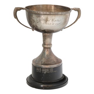 1970s English Silver Plate Sports Trophy For Sale