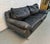 Late 20th Century Stylish Modern Black Leather Sofa For Sale - Image 9 of 13