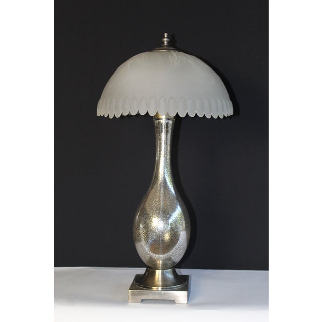 Mid-Century Modern Mid 20th Century Cenedese Glass Style Lamp. For Sale - Image 3 of 11
