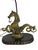 Mid-20th Century Italian Cast Brass Hippocamp Table Lamp For Sale - Image 4 of 12