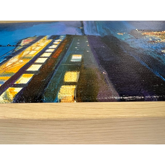 2020s Night Ferry, Original Painting by Julia Lawing, Framed For Sale - Image 5 of 6