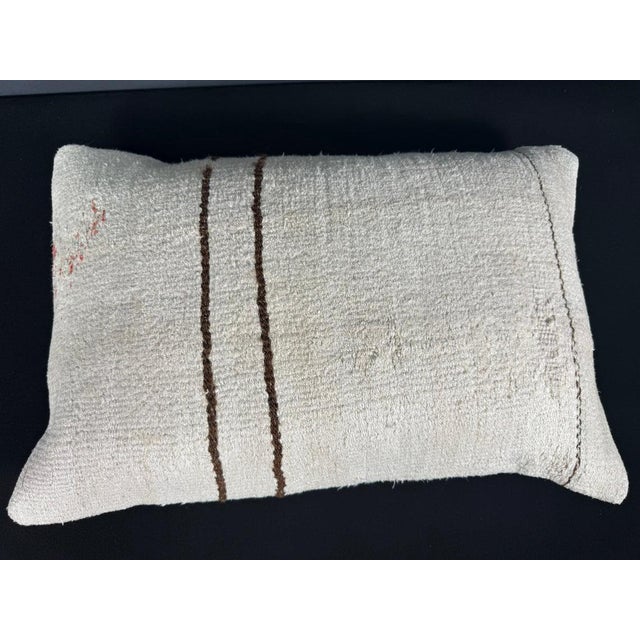 Turkish Hemp Pillow Cushion Natural Beige Brown Pillow Cushion Cover 16" x 24" #30149 Enhance your home decor with our...