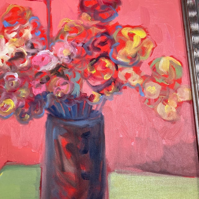 2020s Contemporary Original Alexandra Brown Abstract Floral Still Life Oil Painting Framed For Sale - Image 5 of 6