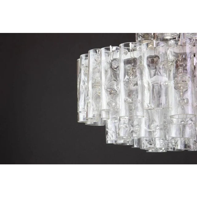 1960s German Murano Ice Glass Tubes Chandelier by Doria, 1960s For Sale - Image 5 of 8