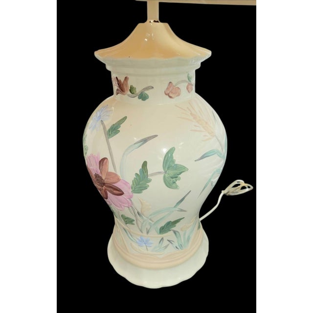 Wildwood ​Vintage Chinoiserie Floral Pink Green Pagoda Ginger Jar Table Lamps - A Pair For Sale - Image 4 of 9