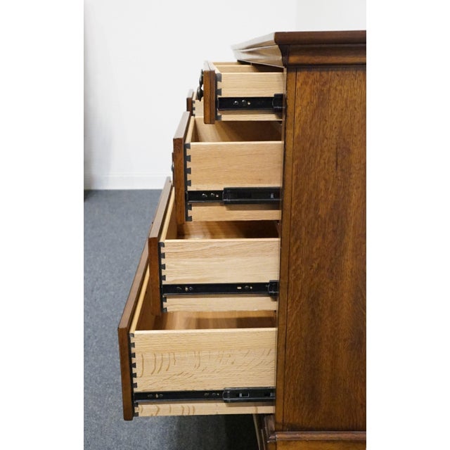 Aspenhome White Oak Contemporary Modern Spanish Revival 68" Triple Door Dresser For Sale - Image 9 of 14