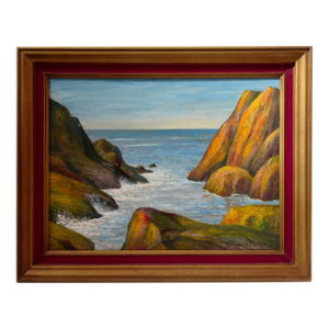 Xavier Barile Rock In Open Sea 1964 Painting