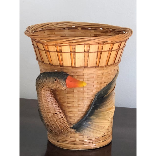 Vintage Chinese Black Swan Planter Basket For Sale - Image 12 of 13