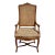 Vintage French Country Cane Side Chair with Cushion For Sale