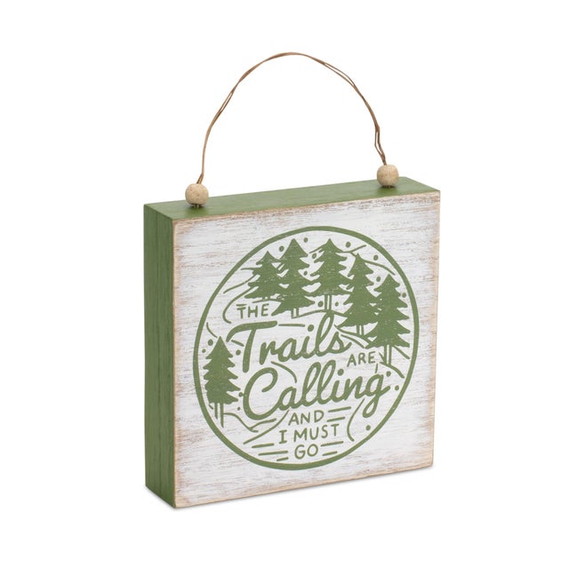 Kenneth Ludwig Chicago Winter Cabin and Trails Sentiment Sign (Set of 4) For Sale - Image 4 of 4
