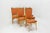 1960s Mid-Century Dining Chairs in Beech and Red Moleskine, France, 1950s, Set of 6 For Sale - Image 5 of 13