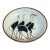Nora Fenton Brass/Ceramic Heron Bowl For Sale