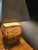 Wood Vintage Burnt Bamboo Chinoiserie Table Lamp With Rectangular Shade For Sale - Image 7 of 8