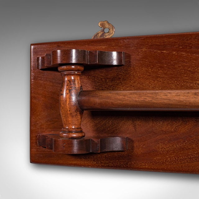 Wood Antique Ship's Towel Rail, English, Maritime Drying Rack, Bathroom, Edwardian For Sale - Image 7 of 8