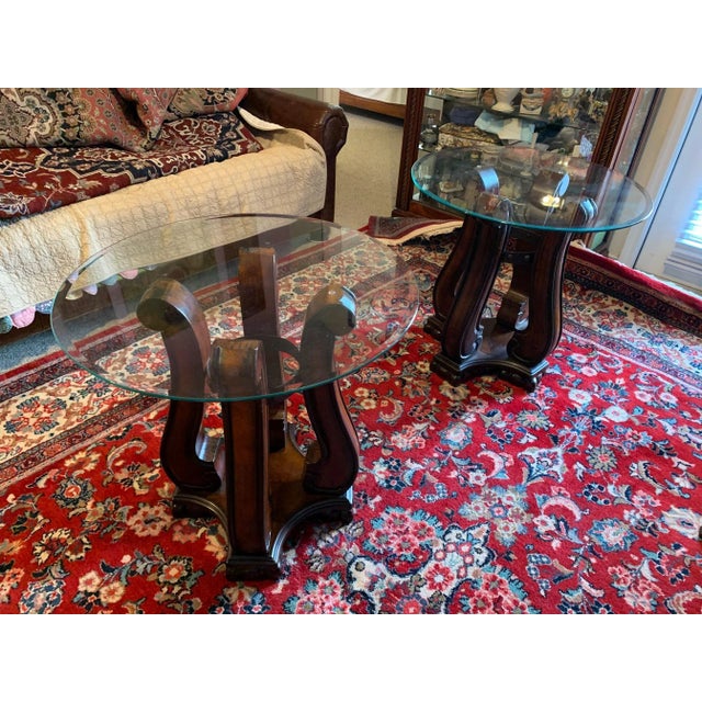 Modern 1980s Contemporary Glass Cocktail Tables - a Pair For Sale - Image 3 of 13