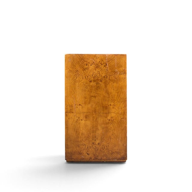 Mid 20th Century Milo Baughman Style Mid Century Burlwood Console Table For Sale - Image 5 of 9