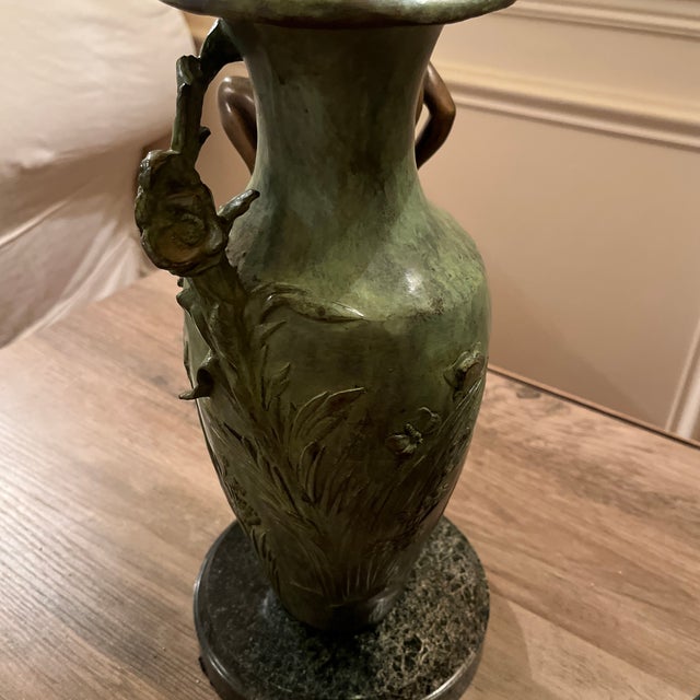 Auguste Moreau Art Nouveau Vases - Pair For Sale - Image 12 of 12