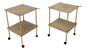Coffee Tables on Wheels by Luigi Caccia Dominioni for Azucena, 1957, Set of 2