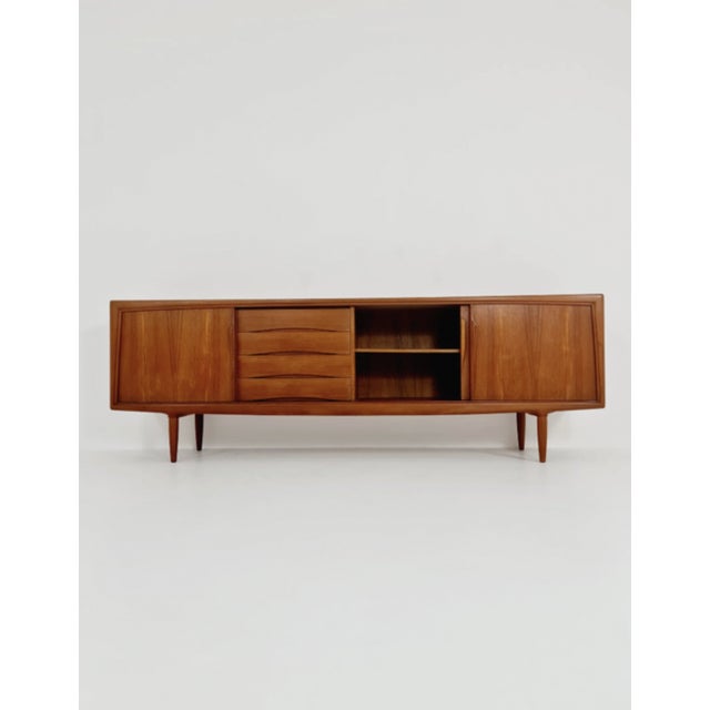 Wood Teak Sideboard by Gunni Omann for Axel Christensen, 1960s For Sale - Image 7 of 8
