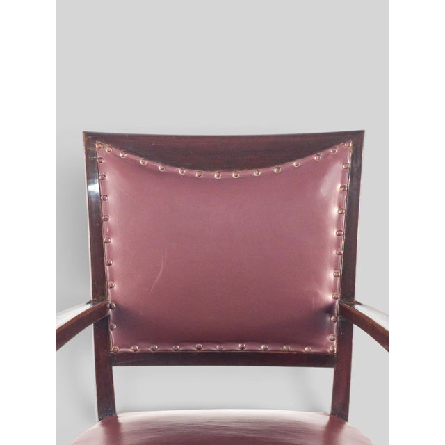 Mid-Century Italian Leather Desk Armchair by Vittorio Dassi, 1950s For Sale - Image 13 of 16