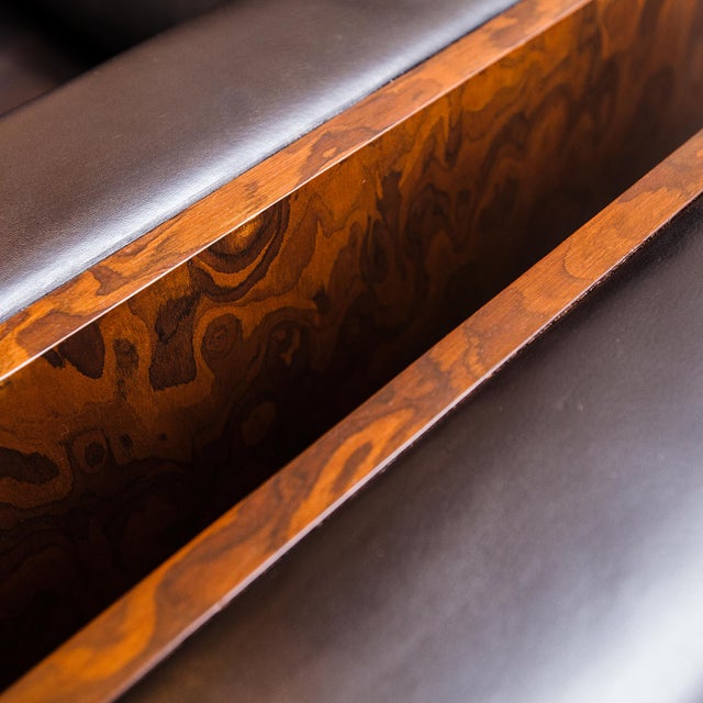 1970s Warren Platner Attributed Cube Lounge Chairs in Walnut Burl For Sale - Image 9 of 15