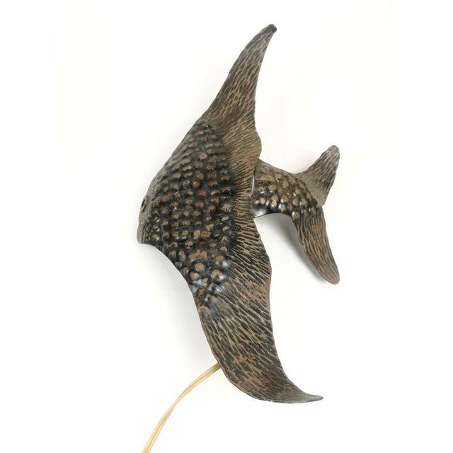 Metal Wall Lighting in the Shape of an Angelfish, 1980s For Sale - Image 7 of 10