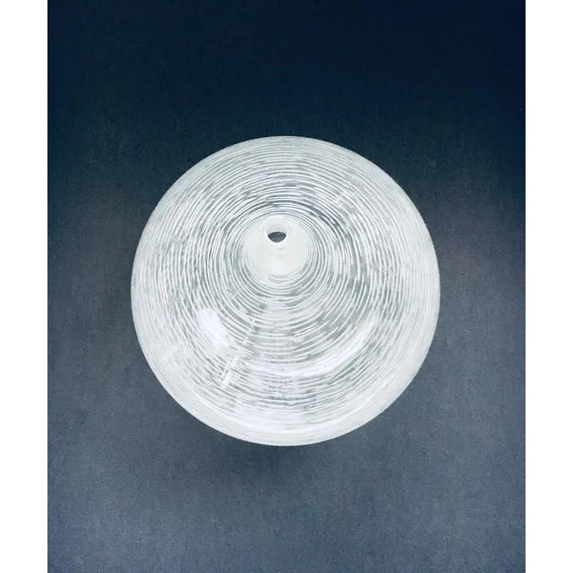 Vintage Midcentury Modern Design Art Glass Fluted Vase, made in Belgium in the 1970's. Hand Blown and hand etched clear...