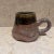 Ceramic 1980s Studio Art Sculptural Dark Brown Coffee Mug Melching Pottery For Sale - Image 7 of 7
