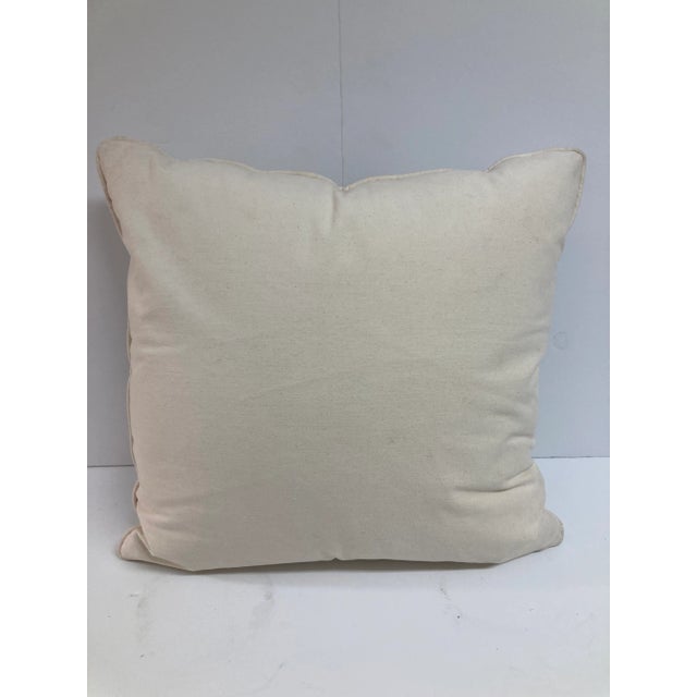 Crewel Work Hand Embroidered Brown Bird Toss Pillow-1 For Sale In Los Angeles - Image 6 of 10