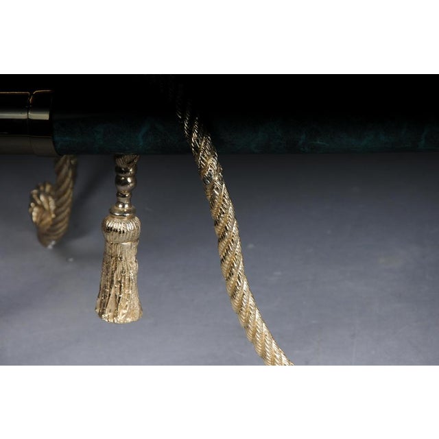 Hollywood Regency Style Coffee Table in Brass and Gold with Glass For Sale - Image 5 of 18