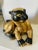 1930s Pair of Gold Porcelain Bastet Cat Goddesses Protectors of Women Qing Dynasty For Sale - Image 5 of 9