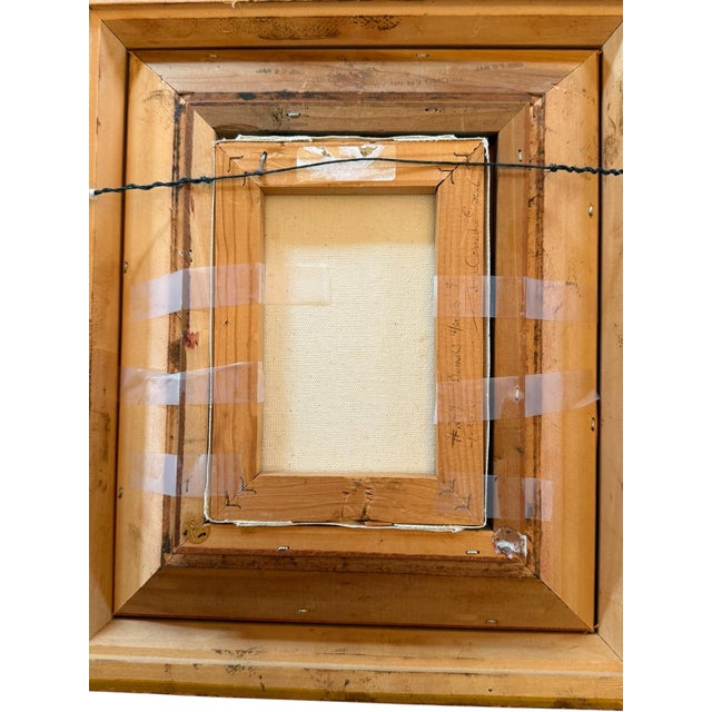 Contemporary Gold Wood Framed Oil on Canvas Portrait “Blinks Hound” Artist Signed J. Casnellie For Sale - Image 10 of 12