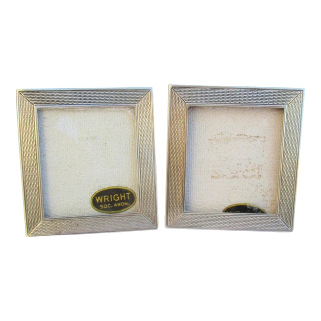 Pair of Vintage Sterling Silver Photo Frames- Pair of 2 For Sale