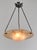 Charles Schneider - Le Verre Français A 1930s French art deco pendant light in wrought iron with a nice Schneider Le Verre...