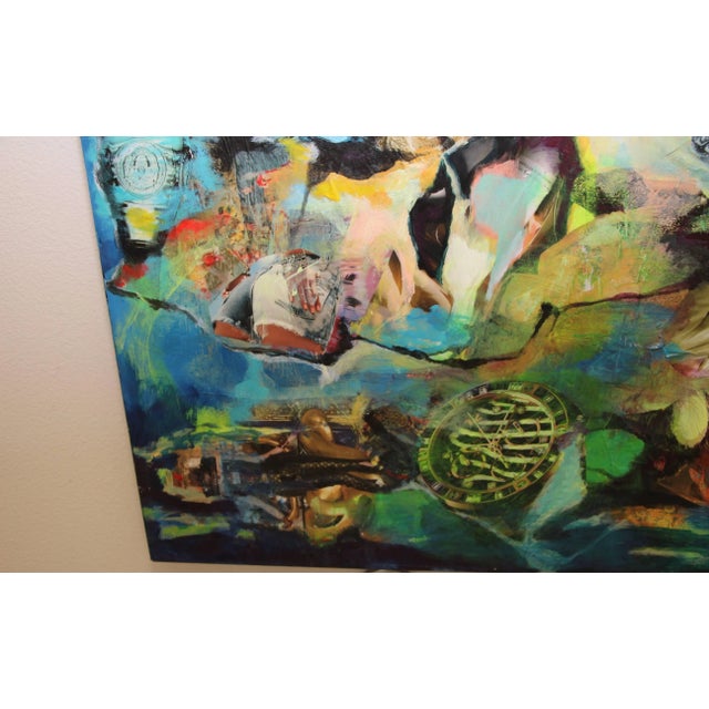 Expressionism Horological Collage Painting by Ally May Miller For Sale - Image 3 of 10