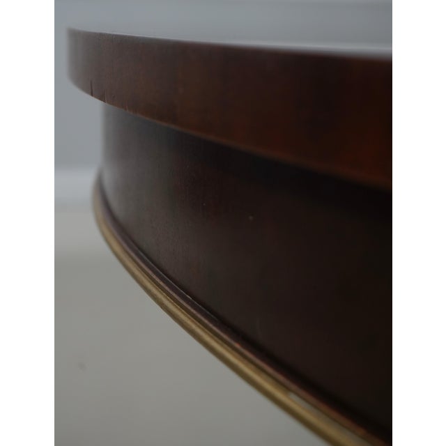 Wood John Widdicomb Round Neoclassical Mahogany Dining Room Table For Sale - Image 7 of 13