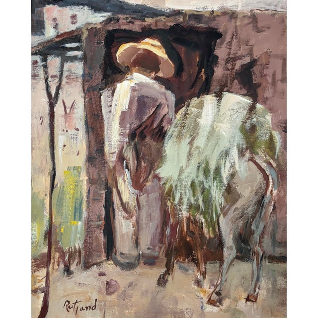 Framed oil on canvas by recognized Texas artist Emily Rutland (American 1890-1983). Interest in the works and legacy of...