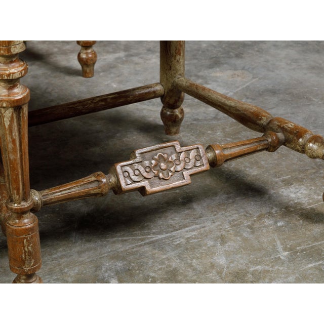 Brown Set of Six French 19th Century Dining Room Chairs with Carved Guilloches Friezes For Sale - Image 8 of 12