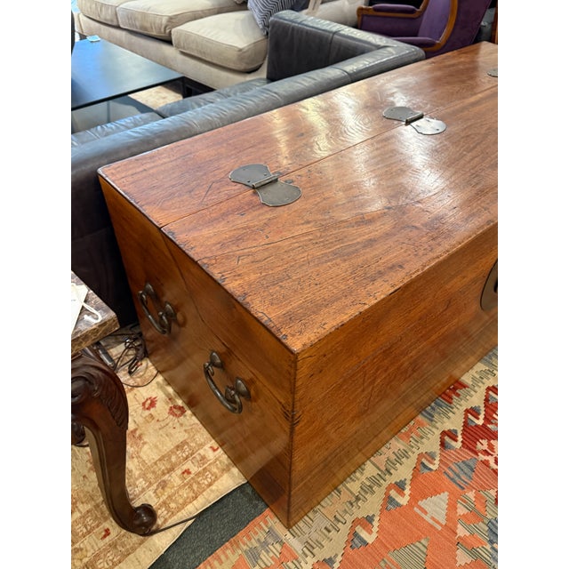 Ming Wood Storage Chest + Interior Drawers, Vintage For Sale - Image 4 of 11