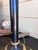 Black Vintage Italian Wooden Ebonized & Parcel Gilt Tall Table Lamp With New Drum Shade For Sale - Image 8 of 15