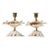 Vintage Natural Seashell and Brass Candlestick Holder Pair For Sale