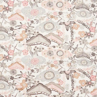Schumacher Yume Fabric in Blush For Sale